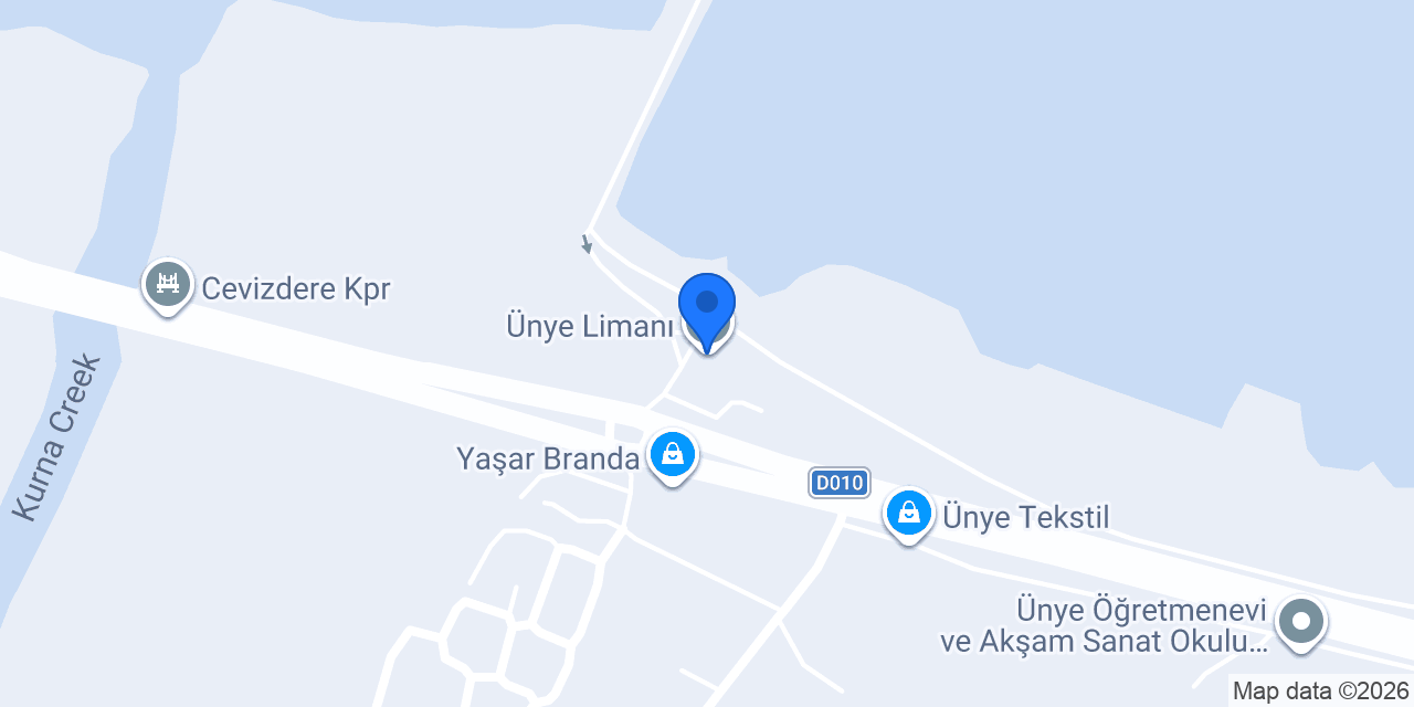 Ünye Limanı konumu