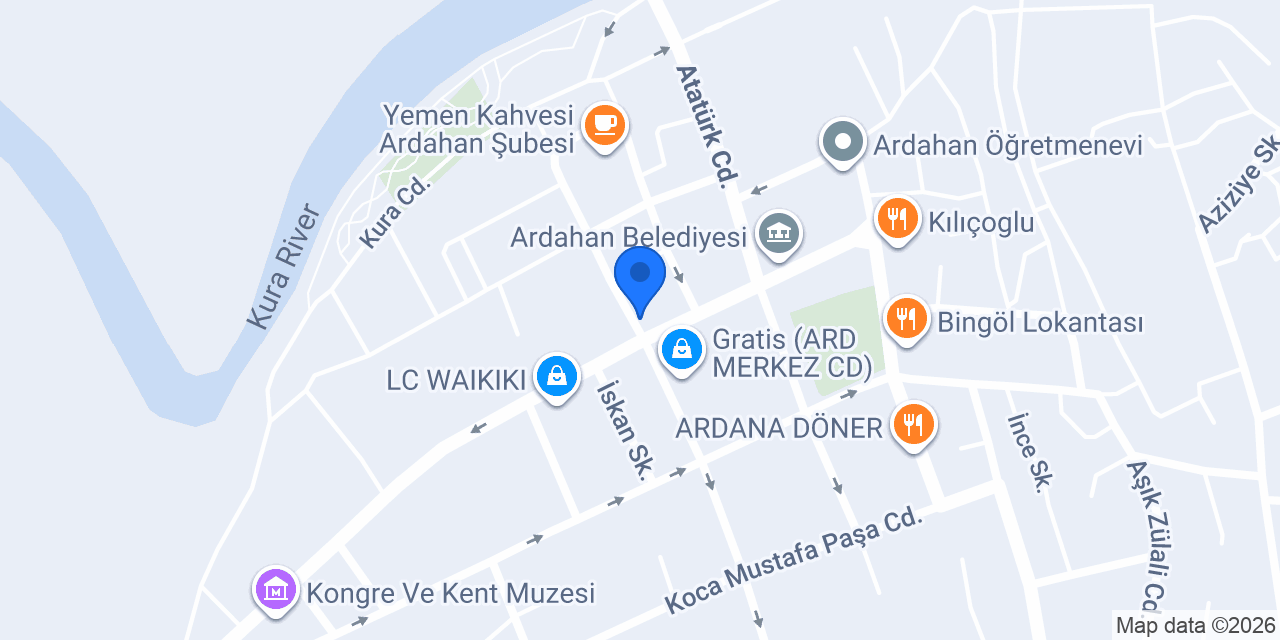 Köse Elektrik Ardahan konumu