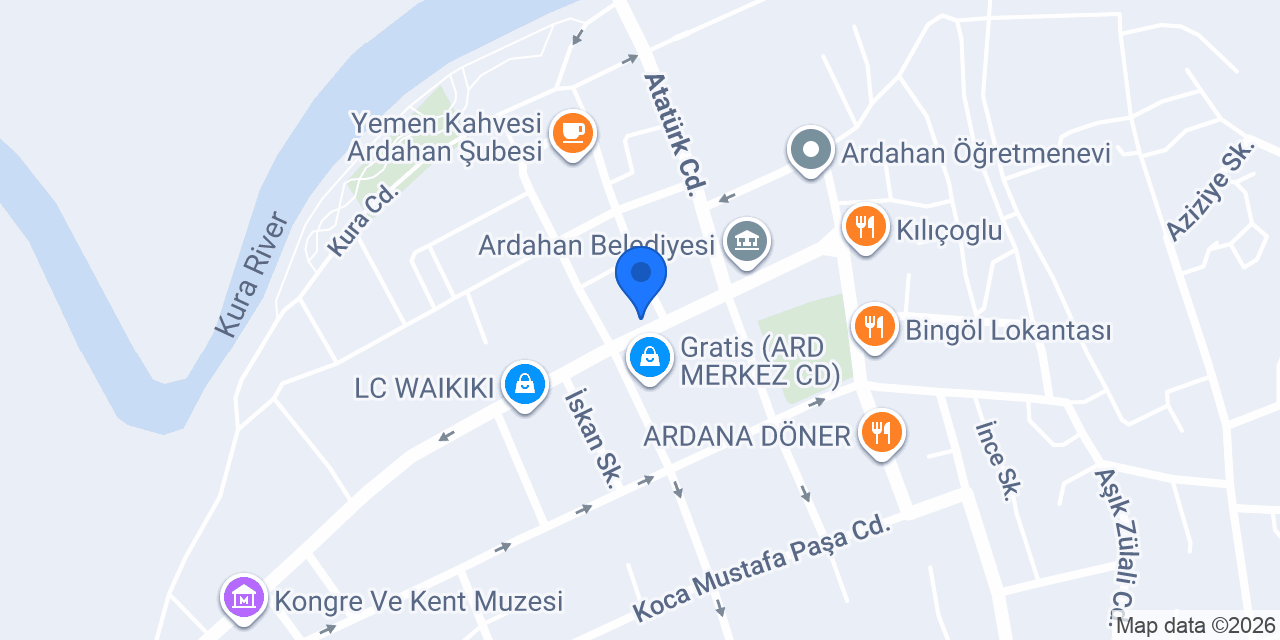 Akbank Ardahan Şubesi konumu
