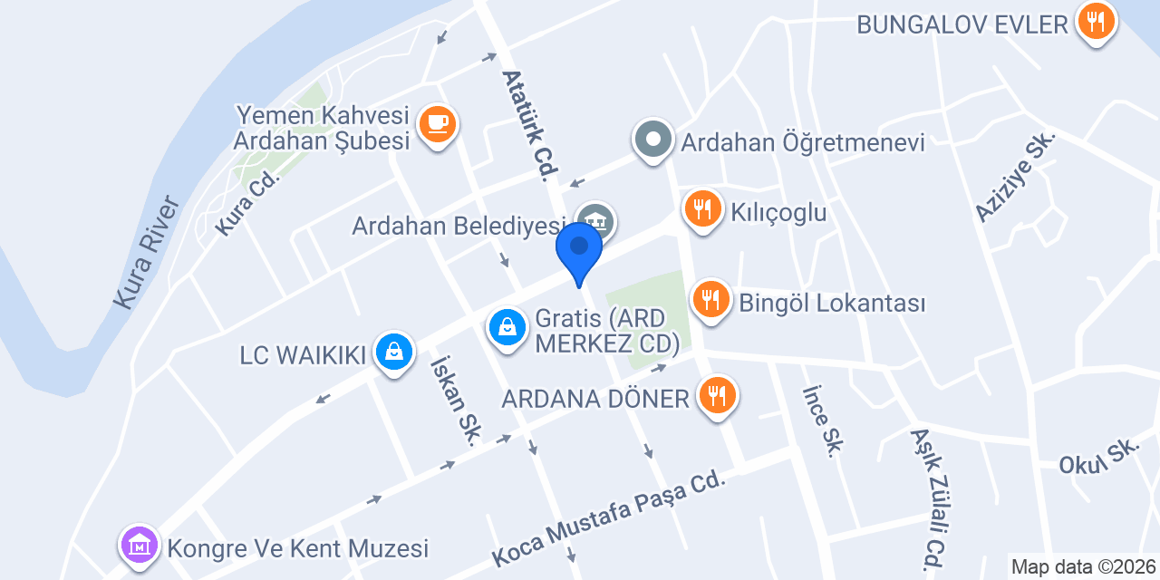 VakıfBank Ardahan Şubesi konumu