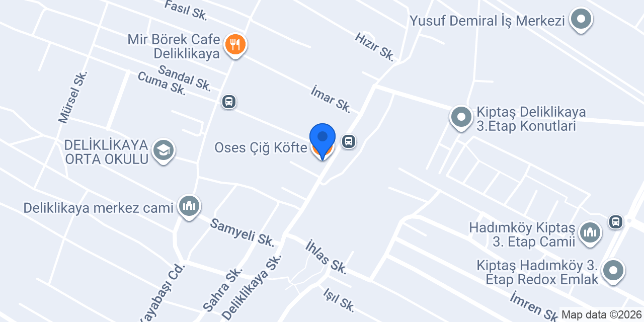 Oses Çiğ Köfte konumu