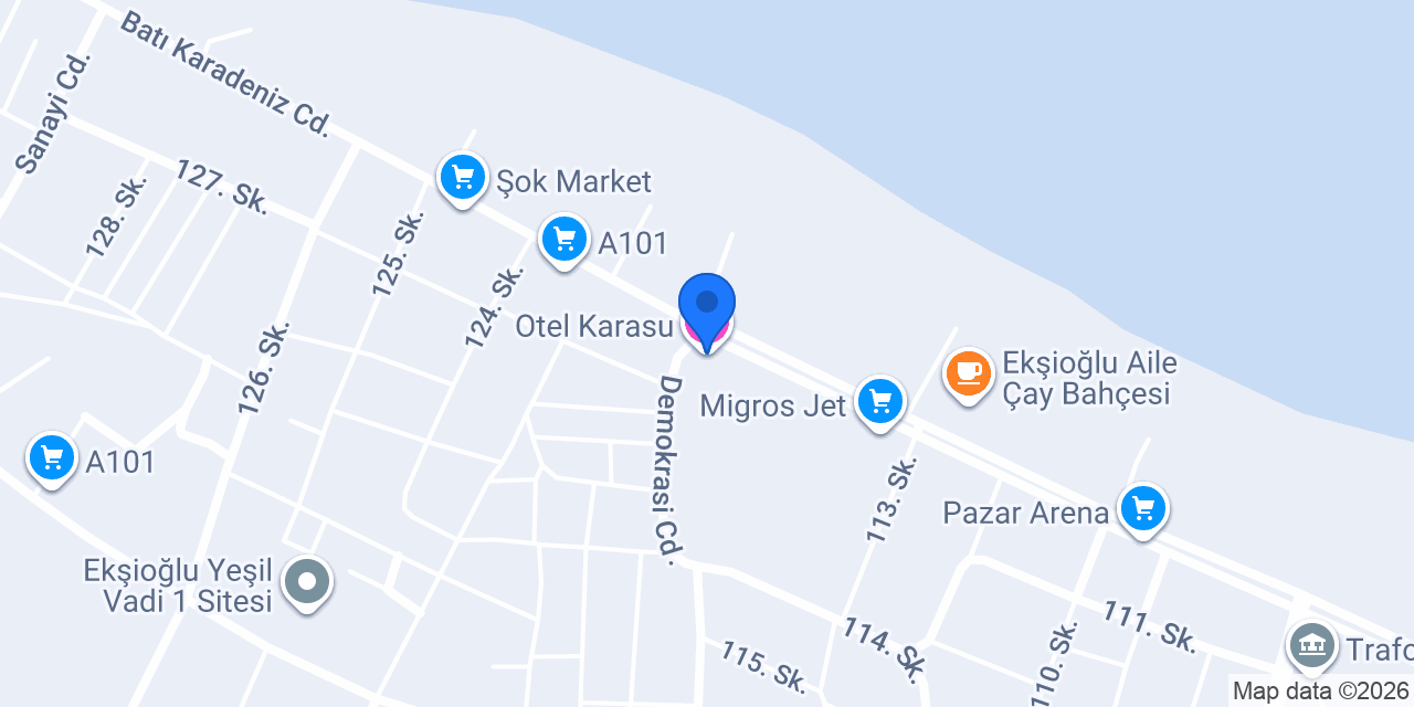 Otel Karasu konumu