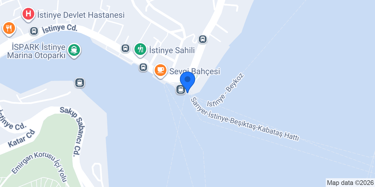 İstinye İskele Çay Bahçesi konumu