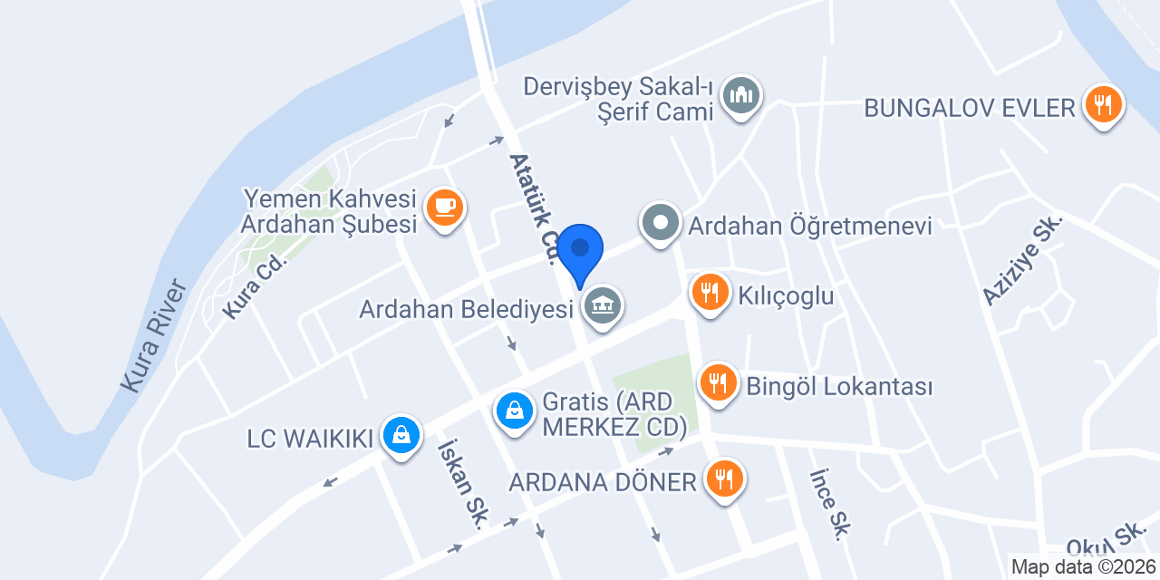 Toastea Cafe Ardahan konumu