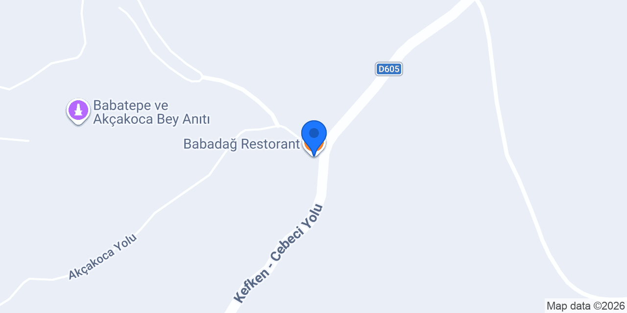 Babadağ Restorant konumu