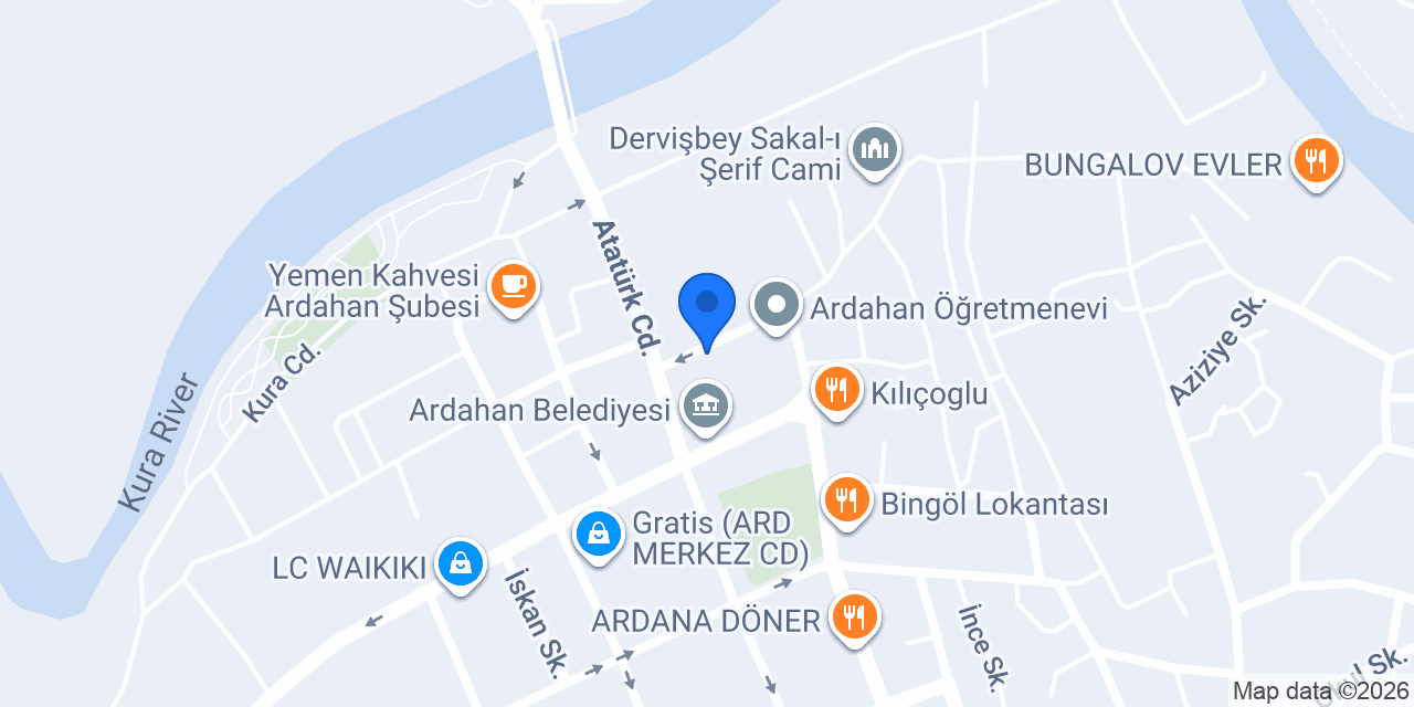 Ardahan Noterliği konumu