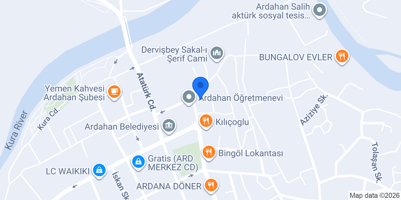 Ardahan Otel Pansiyon konumu