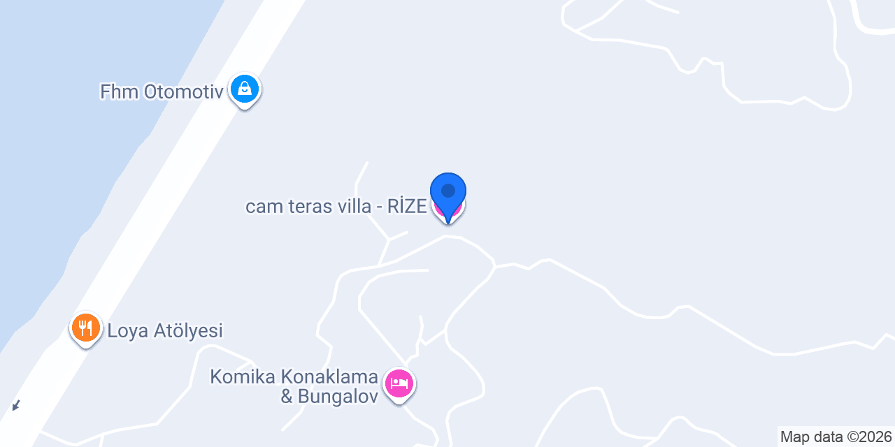 cam teras villa - RİZE konumu