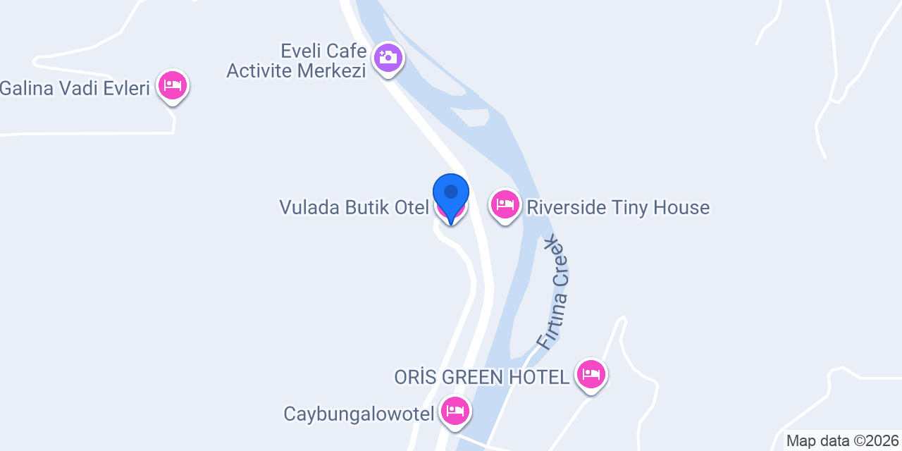 Vulada Butik Otel konumu