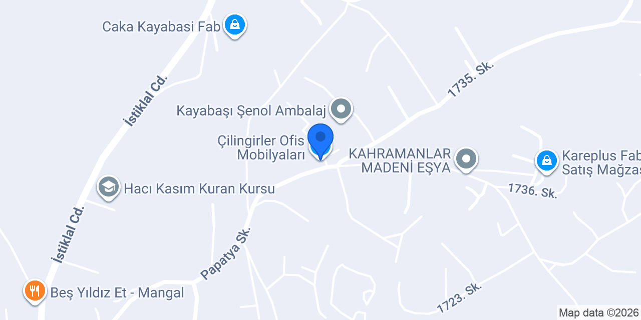Çilingirler Ofis Mobilyaları konumu