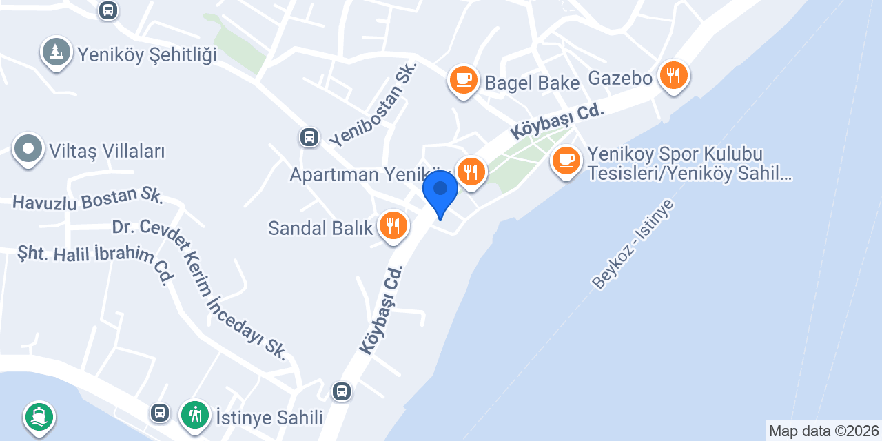 Caffe Nero Yeniköy konumu