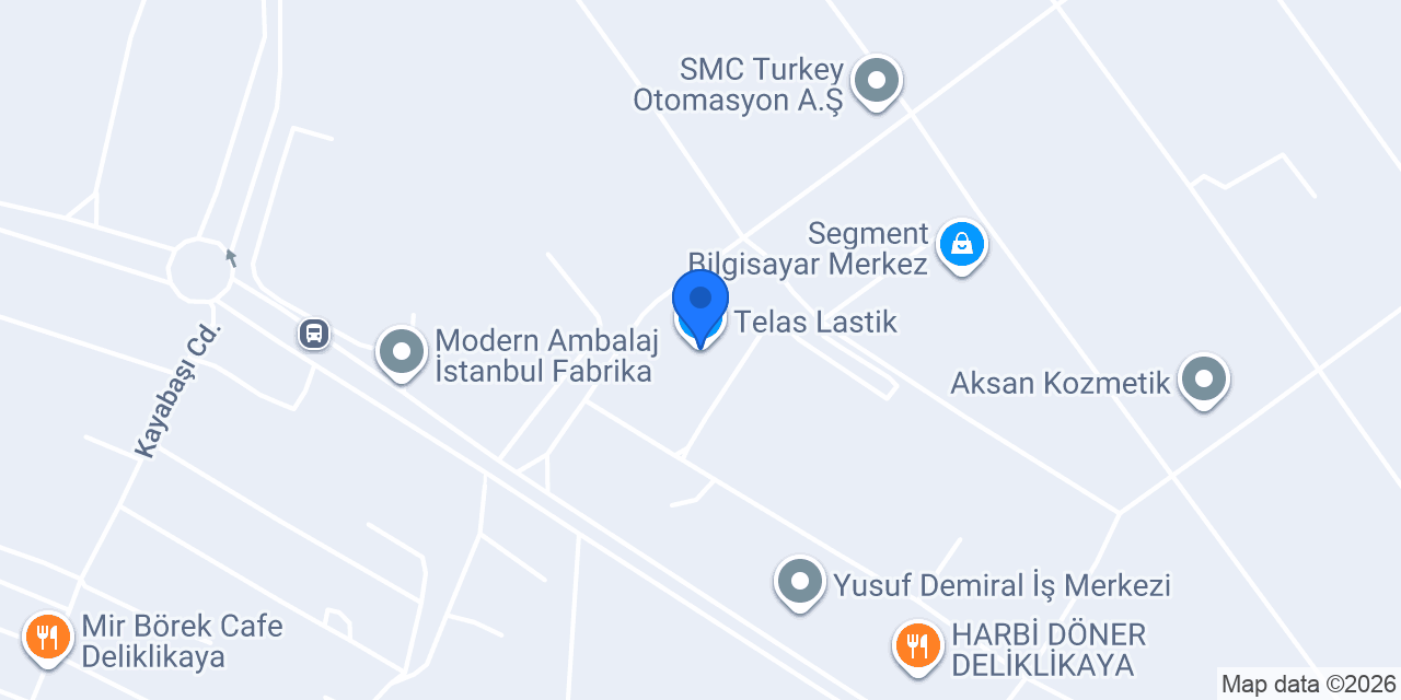Telas Lastik konumu