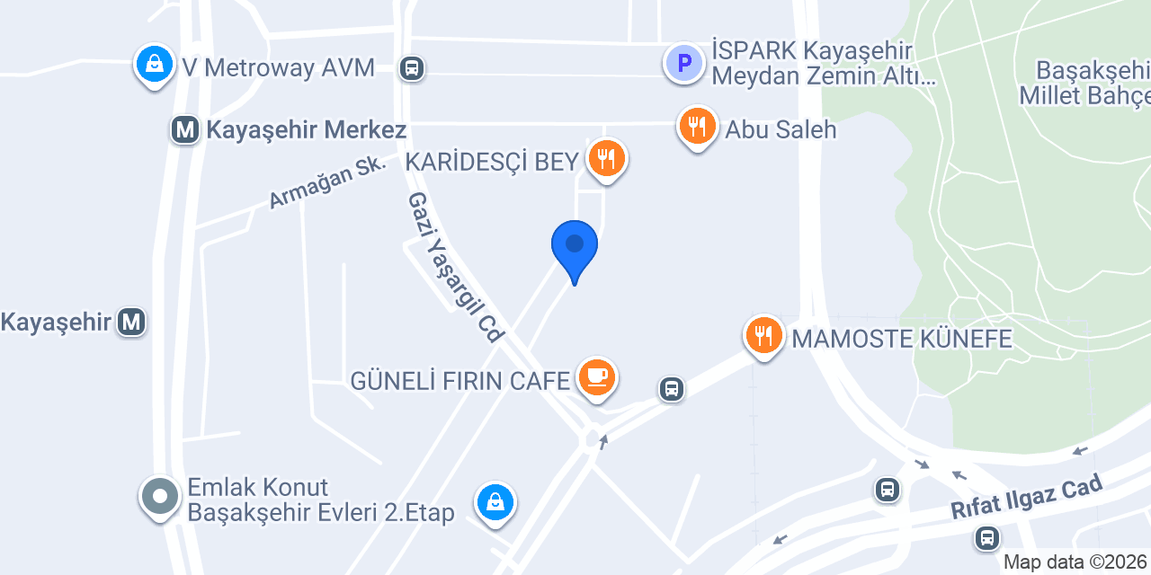 Levent Börek Kayaşehir konumu