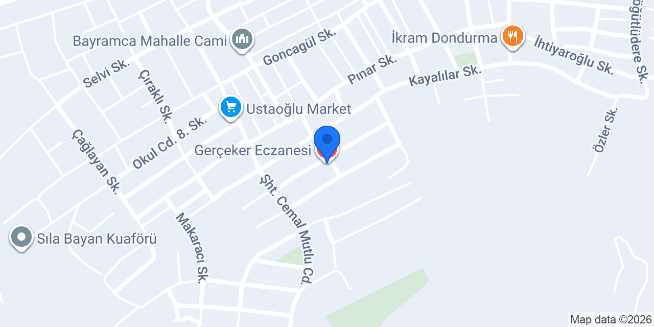 Gerçeker Eczanesi konumu