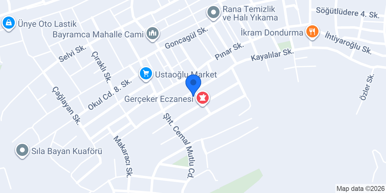 Akgül Eczanesi konumu