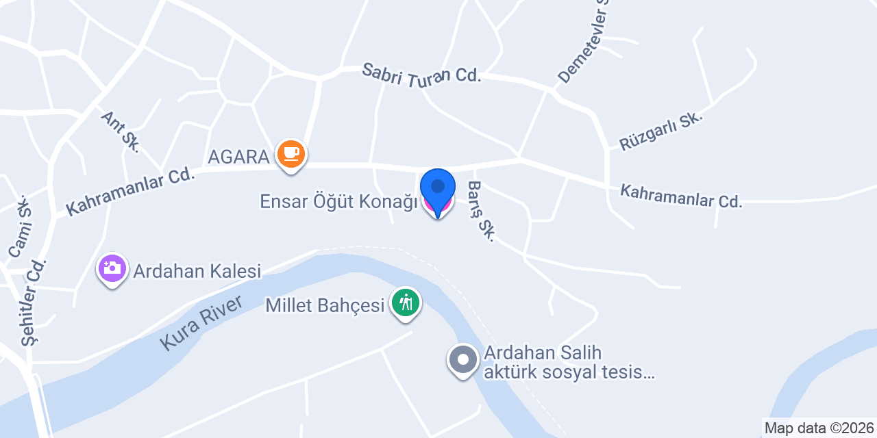 Ensar Öğüt Konağı konumu