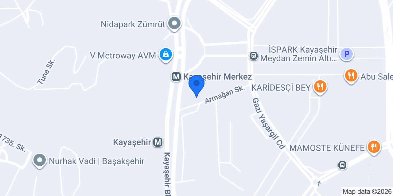 Melike Adıgüzel Başakşehir Şubesi konumu