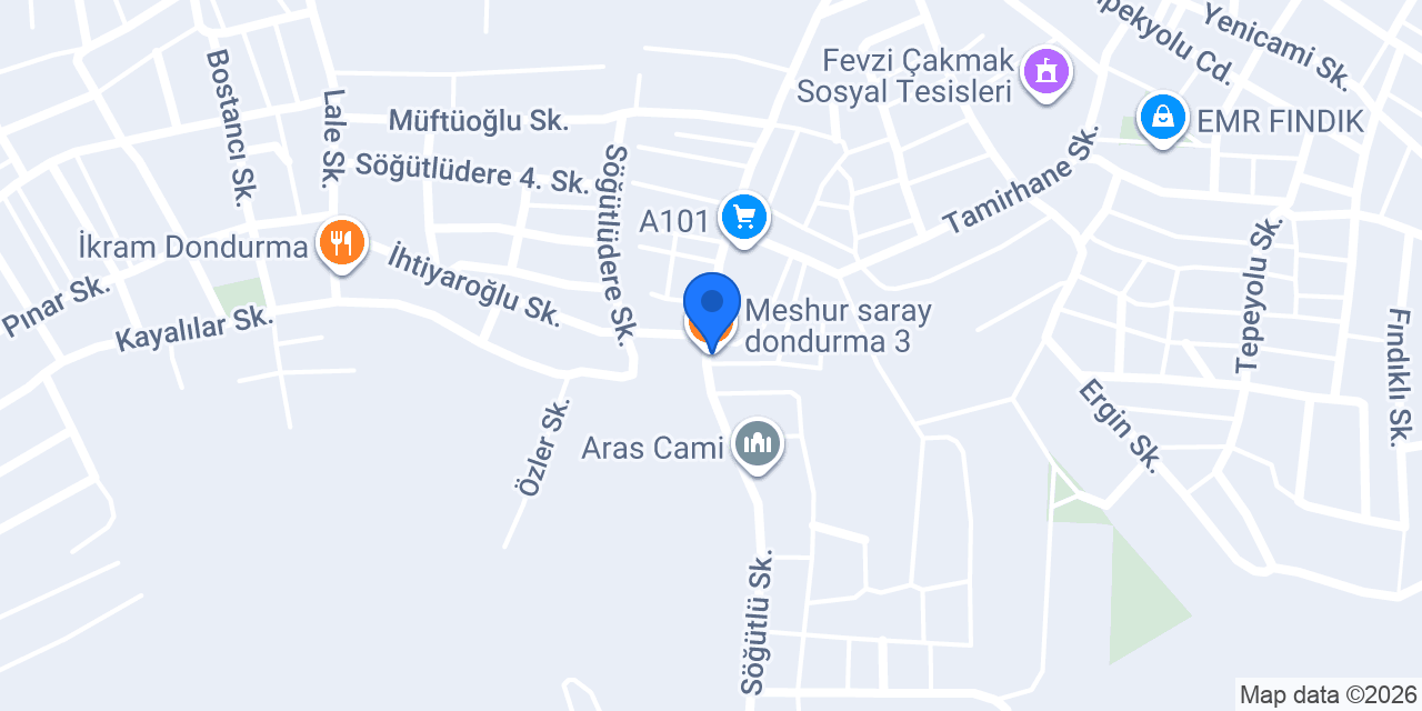 Meshur saray dondurma 3 konumu