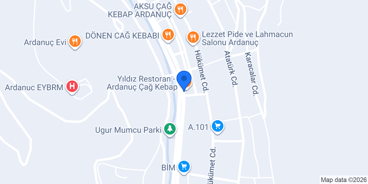 ARDANUÇ TERMİNAL TAKSİ konumu