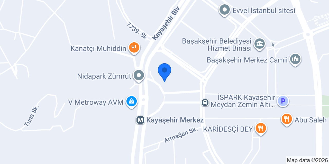 Vakıf Katılım Kayaşehir Şubesi konumu