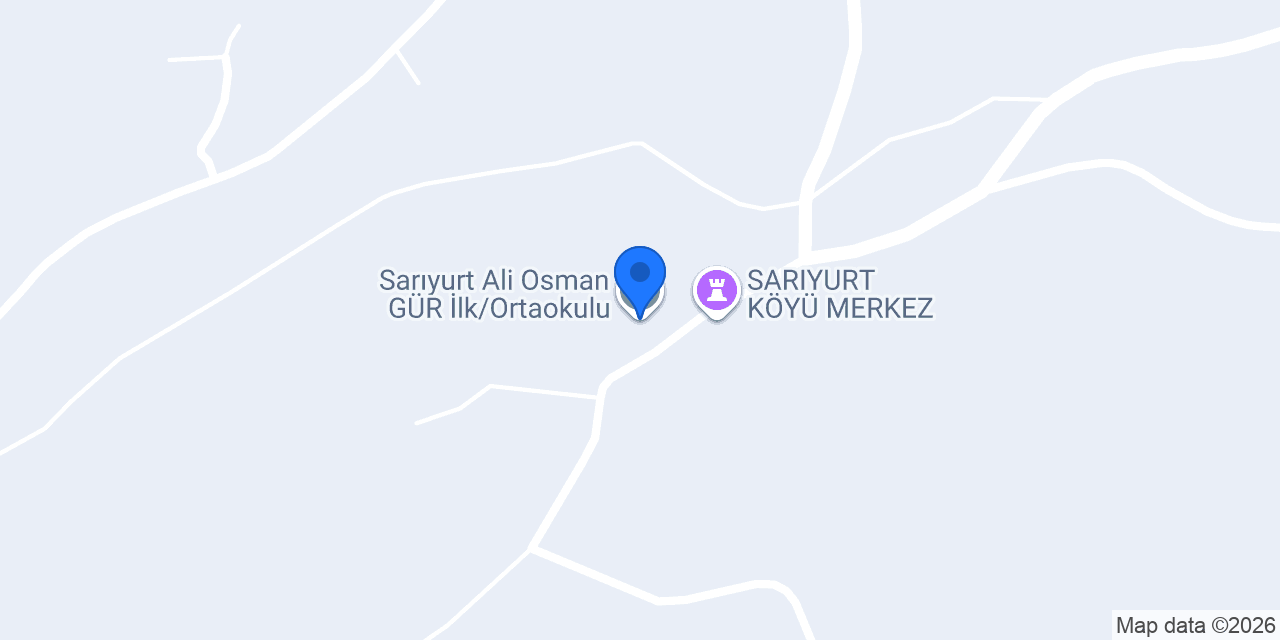 Sarıyurt Ali Osman GÜR İlk/Ortaokulu konumu