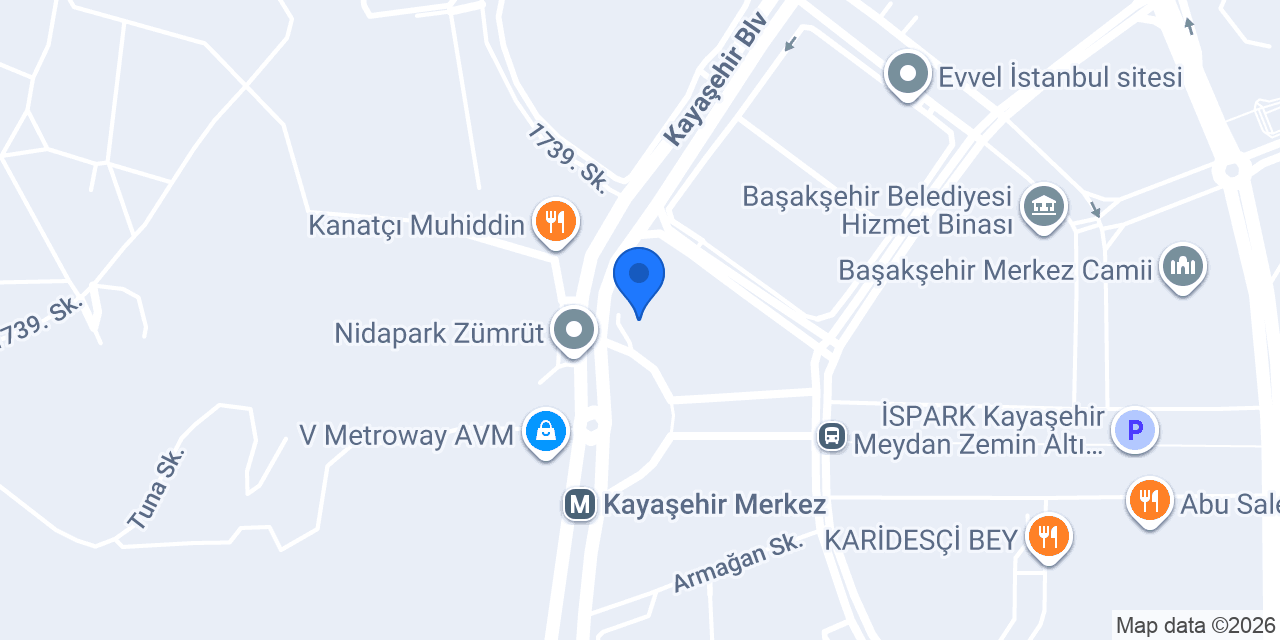 Kuveyt Türk Başakşehir Bulvar Şubesi konumu