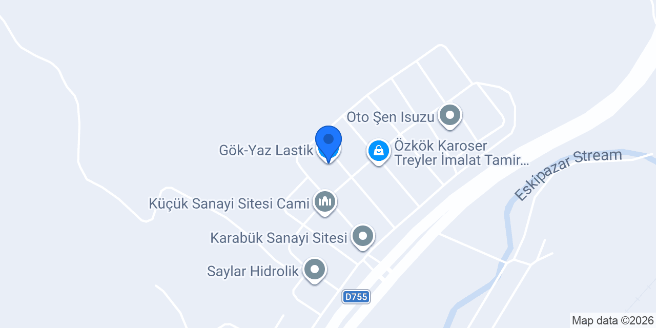 Gök-Yaz Lastik konumu