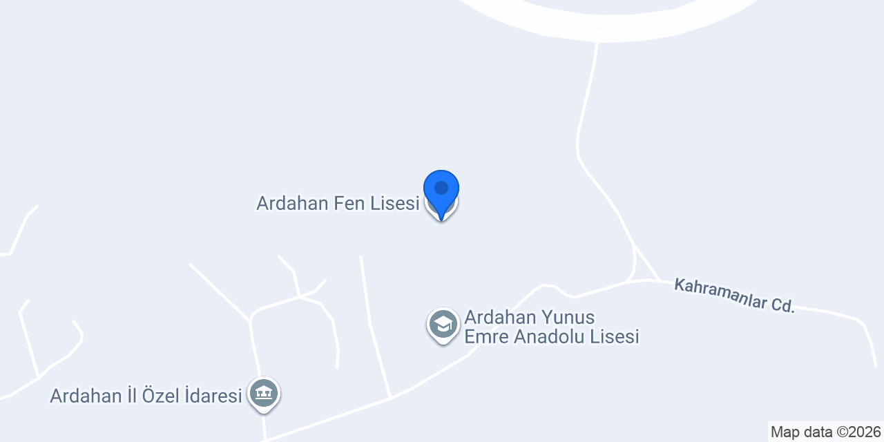 Ardahan Fen Lisesi konumu