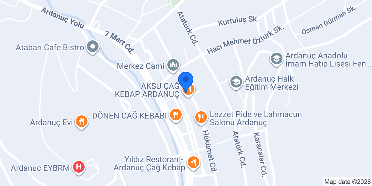 Seçkin Çağ Kebab konumu