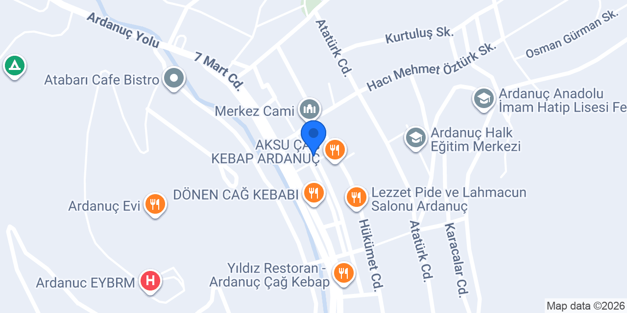 Özel Ardanuç Kişisel Gelişim Kursu konumu