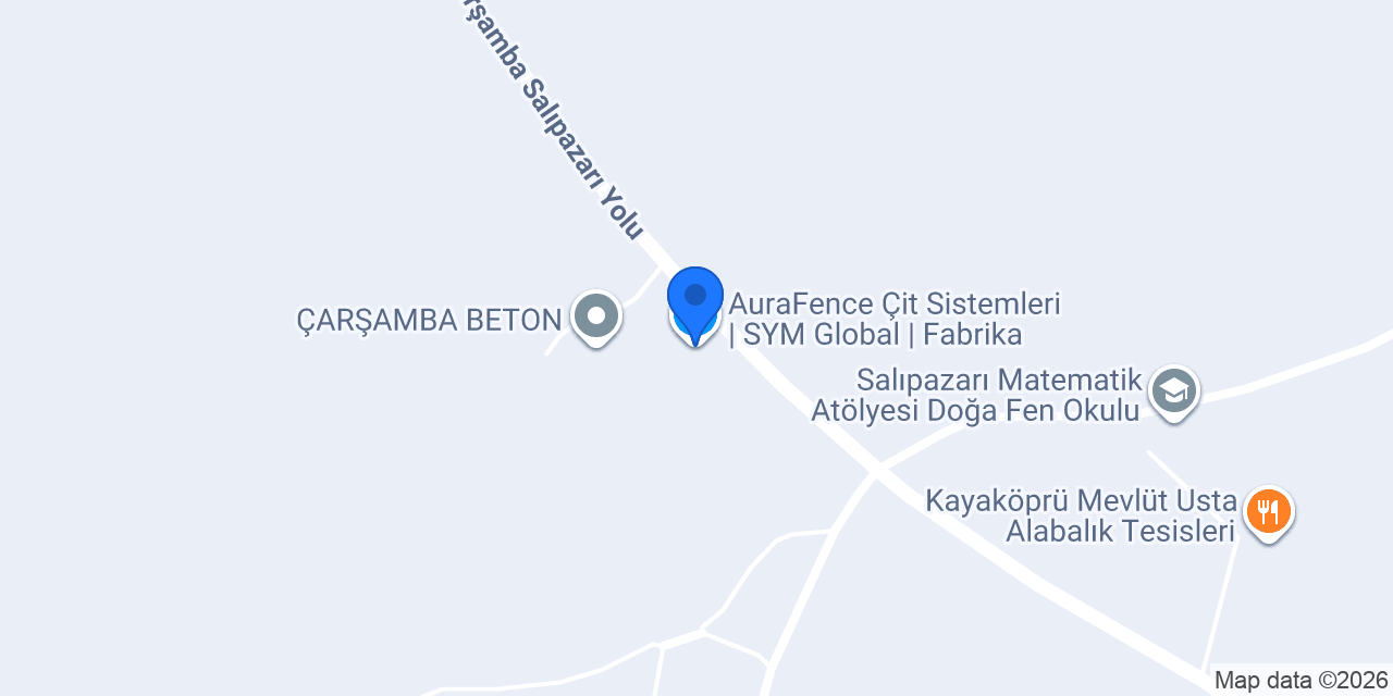 AuraFence Çit Sistemleri | SYM Global | Fabrika konumu