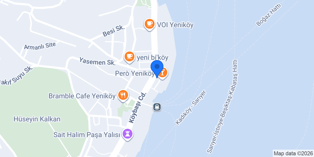 TEB Yeniköy Şubesi konumu