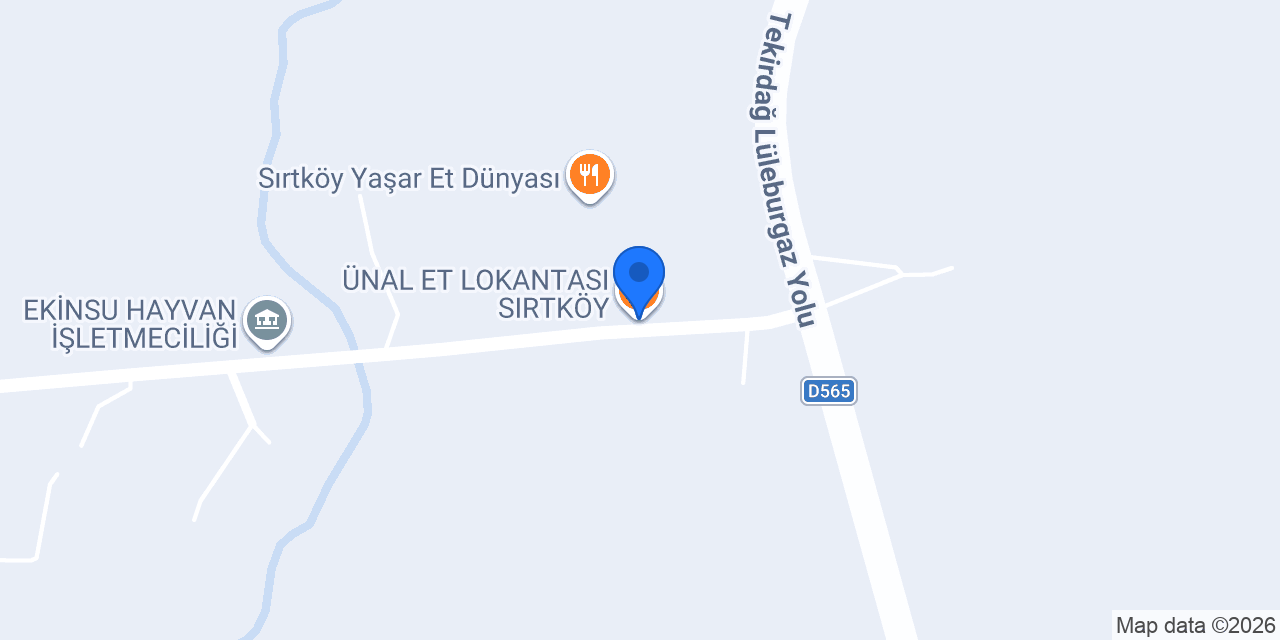 ÜNAL ET LOKANTASI SIRTKÖY konumu