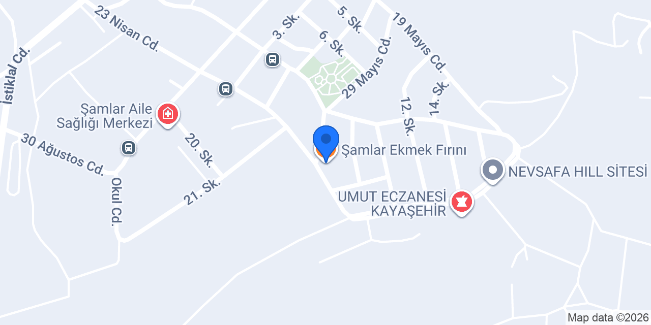 Şamlar Ekmek Fırını konumu