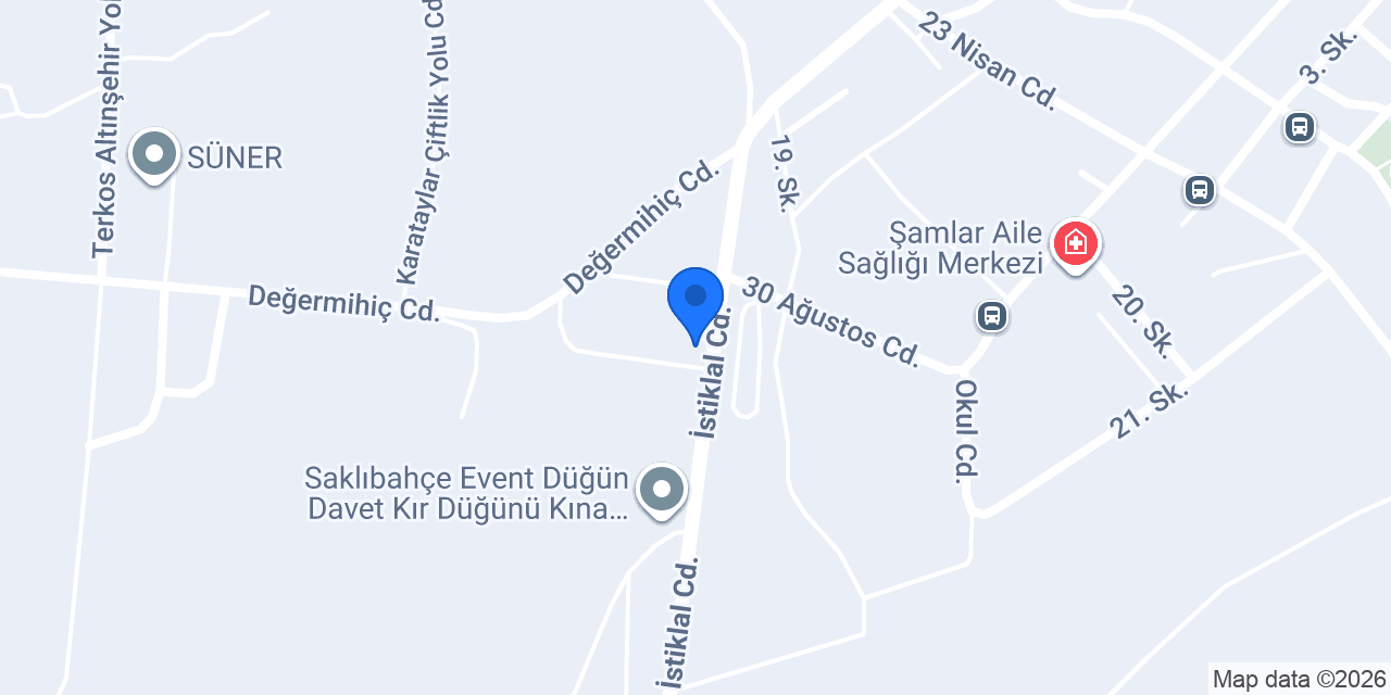 Şamlar Et konumu