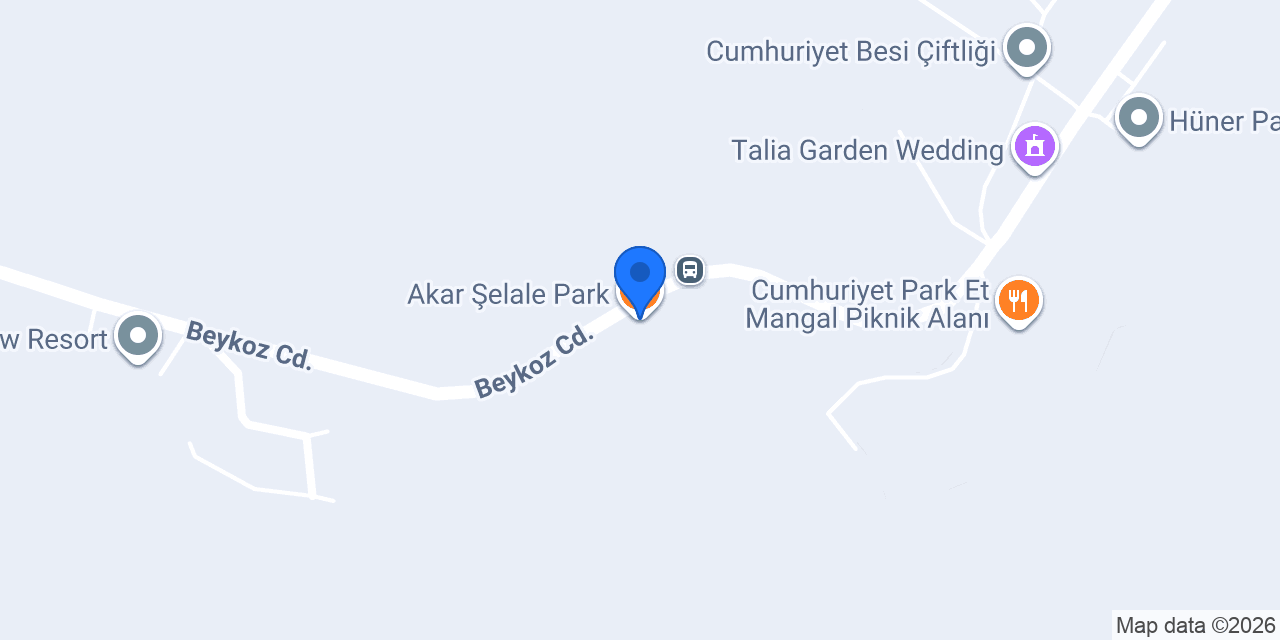 Akar Şelale Park konumu