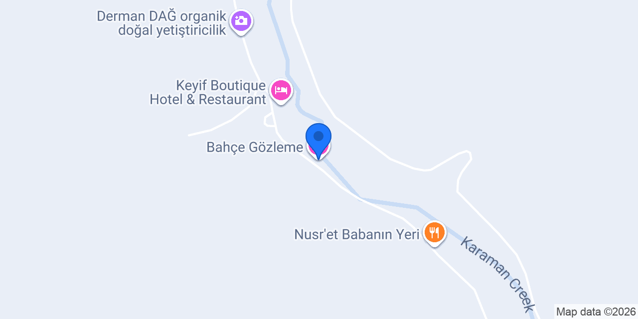 Bahçe Gözleme konumu