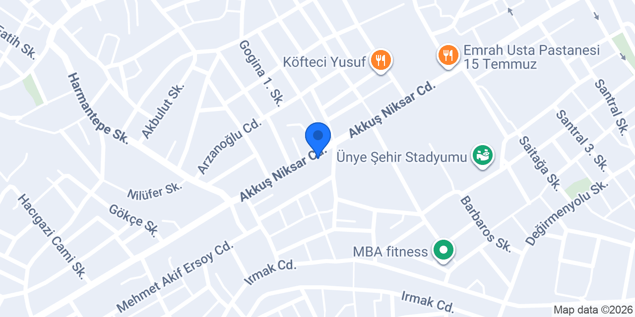 DEVA VETERİNER KLİNİĞİ - ÜNYE konumu