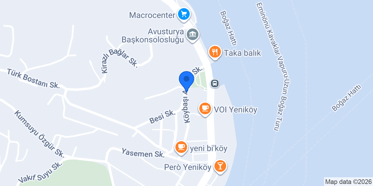 Mer's Yeniköy konumu