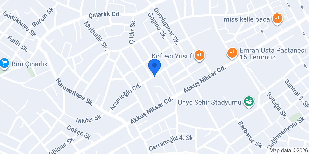 ünye gergi tavan konumu