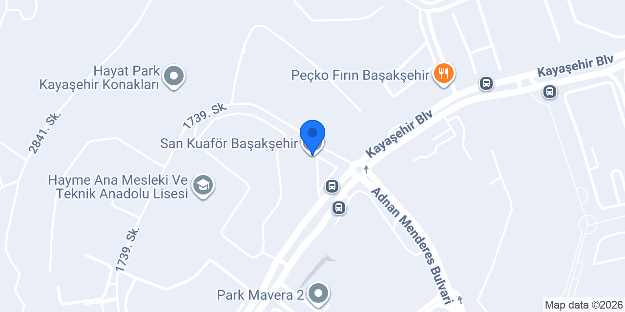 San Kuaför Başakşehir konumu