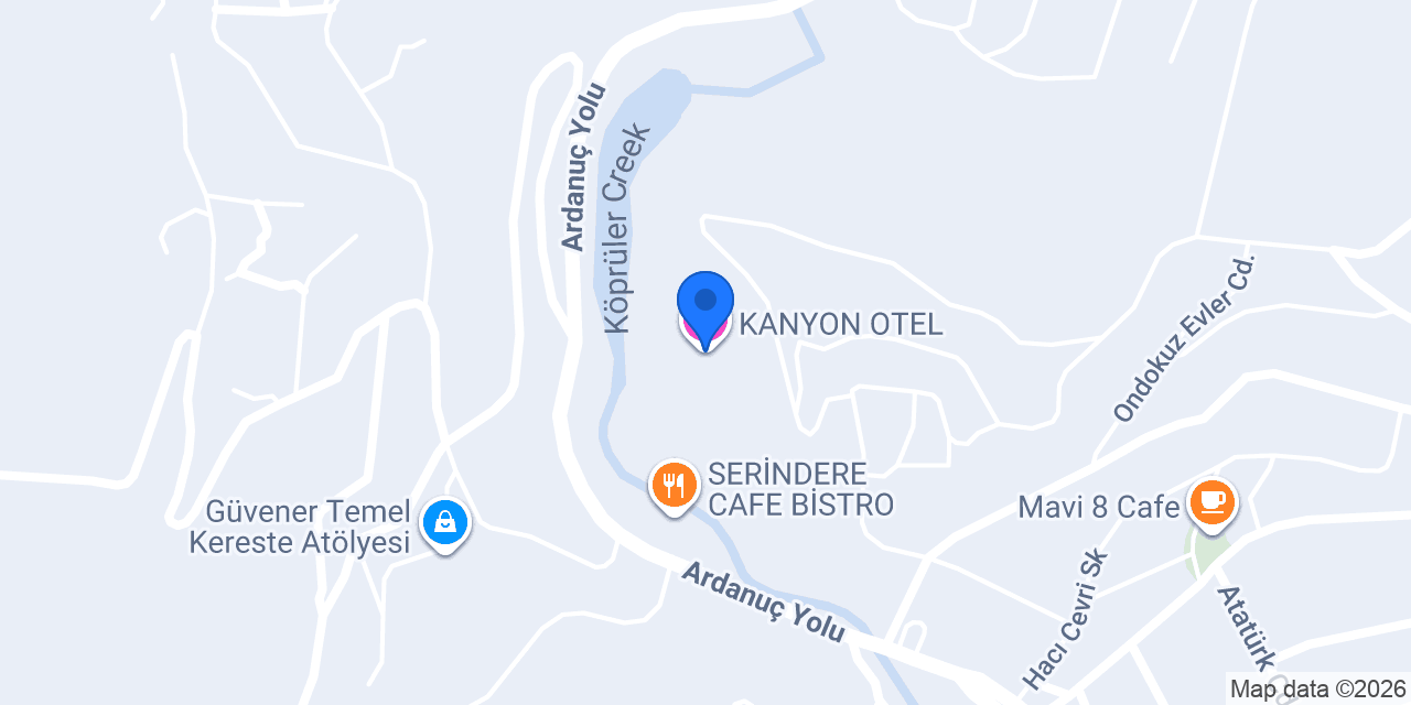 KANYON OTEL konumu