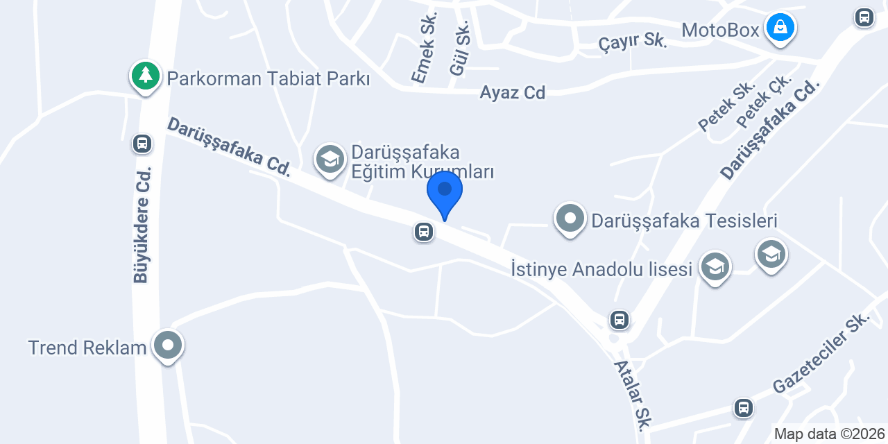 Daruşafaka Sosyal Tesisler Otopark konumu