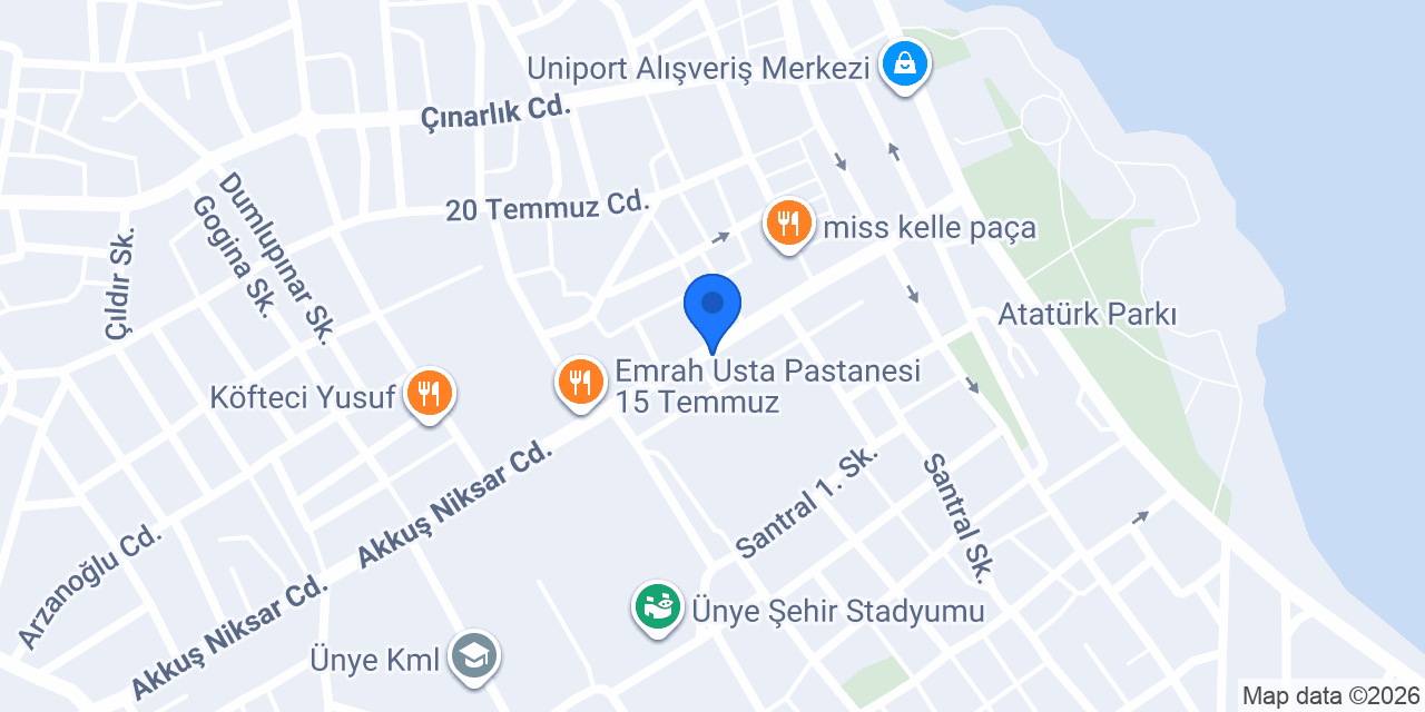 Maydonoz Döner Ünye konumu
