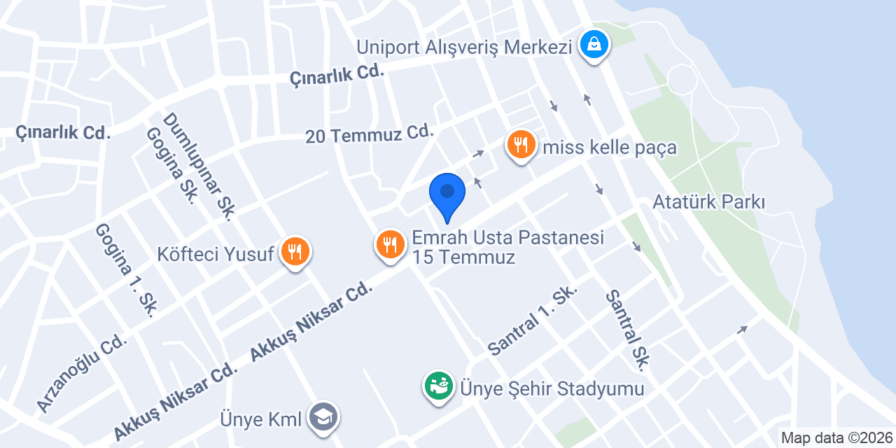 Gündoğdu Mobilya Ünye konumu