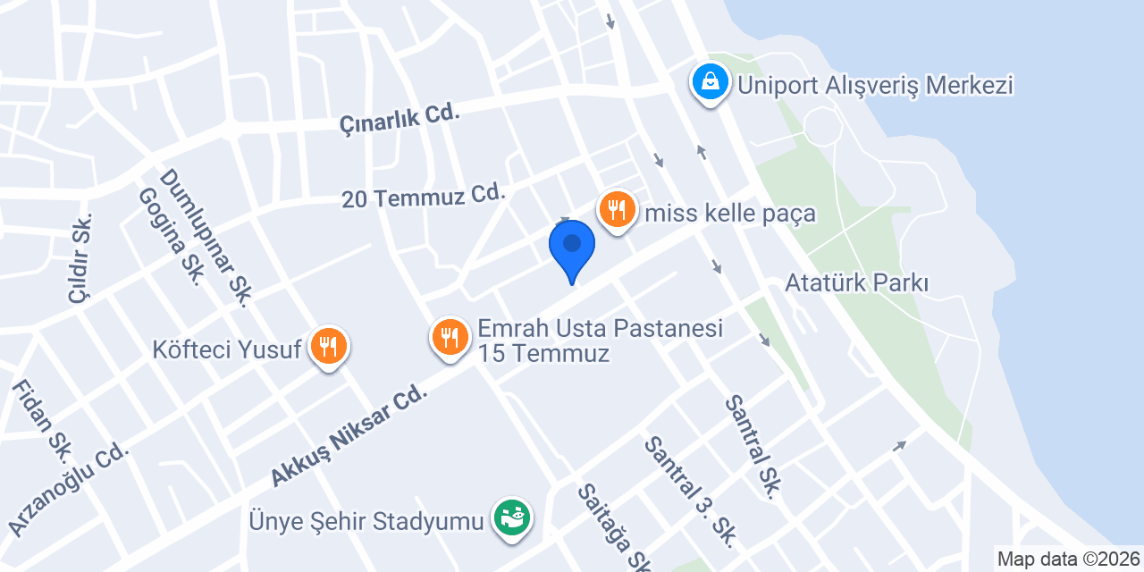 Hedef Emlak Ünye konumu