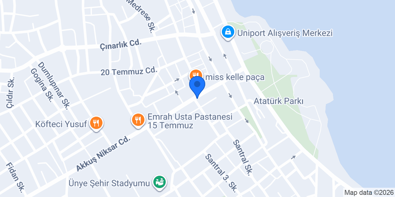 Eminevim Ordu Ünye Şube konumu