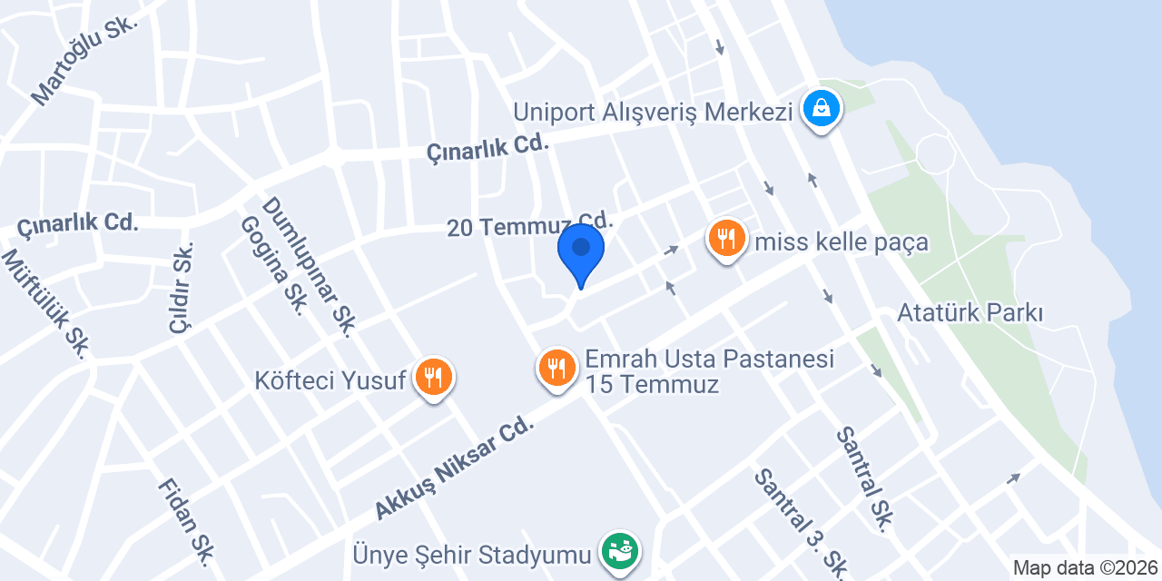 Teksos Döner Ünye konumu