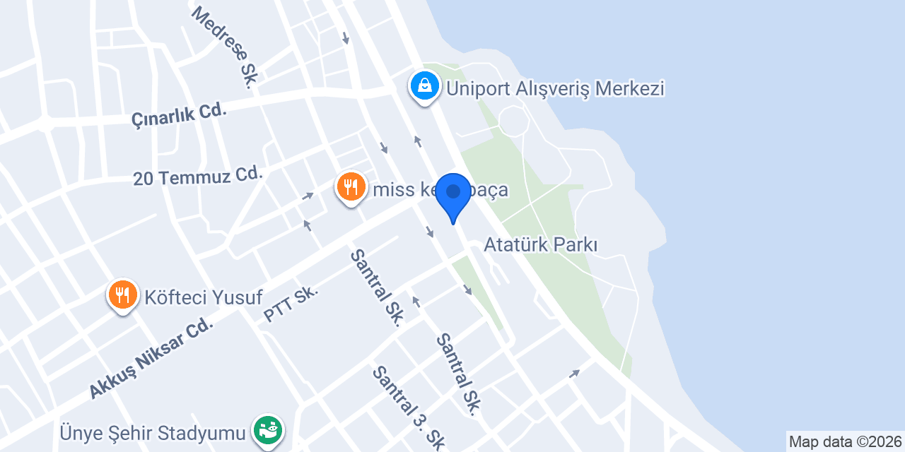 Sürat Kargo Ünye Şube konumu