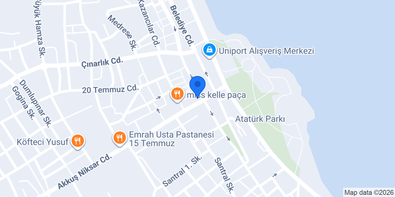 TEB Ünye Şubesi konumu